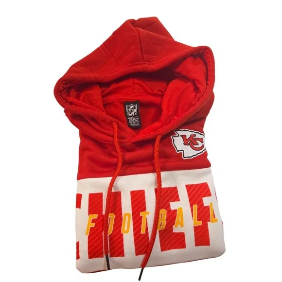 NFL Team Apparel Kansas City Chiefs Red Hoodie Mens Medium NWT - Picture 6 of 7